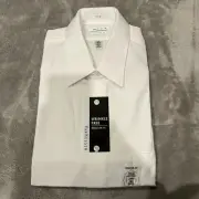 Van Heusen Dress Shirt Mens Large 16.5 34/35 White Button Up Regular Fit - NWT