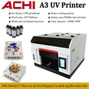 ACHI A3 UV Printer White Ink Cycle Embossed for Glass Phone Case Wood Metal AU