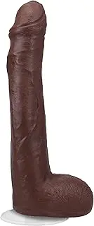 Doc Johnson Signature Series - Anton Harden - 11 Inch Realistic ULTRASKYN Dildo with Removable Vac-U-Lock Suction Cup - F-Machine & Harness Compatible - for Adults Only, Chocolate