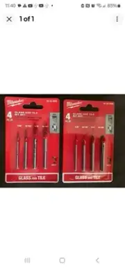 NEW Milwaukee 48-20-8988 Tile & Glass 8 pc Drill Bit Set 1/8 3/16 1/4 5/16