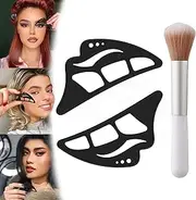 2 PCS Eyetour Eyeshadow Tool, Eyeshadow Stencil, Winged Eyeliner Tool, Black Reusable Eye Liner Stencil Tool with Brush