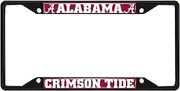 FANMATS 31242 Alabama Crimson Tide Metal License Plate Frame Black Finish