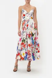 LONG DRESS WITH TIE FRONT MEMORIES OF A GARDEN