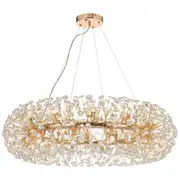 Lerida Gold 24 Light Pendants Crystal Chandelier Lights Telbix Lighting