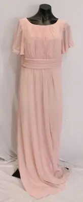 EverPretty Womens Kimora A-Line Round Neck Bridesmaid Dress AC2 Pink Size 14 NWT
