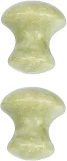 WOONEKY 2pcs Jade Scraping Massage Tools Mushroom Shaped Facial Roller for Eye and Face Beauty Ergonomic Design for