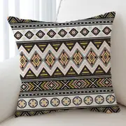 Brown and Beige Aztec Cushion Cover