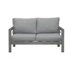 New Charcoal Two Seater Aluminium Outdoor Sofa Lounge Setting Furniture Chairs