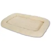 29" Fleece Pet Bed - Plush & Washable, Ideal for Crates & Carriers, Cream