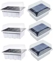 BAZEITFLOW 6pcs Germination Nursery Tray Durable Plant Starter Boxes for Seedlings for Home Gardening and Greenhouse Use Planting Flowers Vegetables