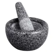 Avanti Black 18cm Granite Mini Mortar Pestle/Grinder/Mill/Herbs/Spices/Grain/Nut