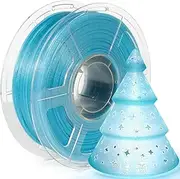 iSANGHU Transparent PLA Filament 1.75 mm, Clear Glitter PLA Filament, 3D Printer Flashing Filament PLA 1 kg/2.2 lb Spool, Accuracy +/- 0.03 mm