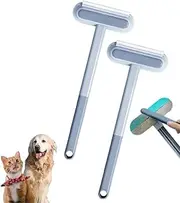 Pet Hair Removal Tool 2 Pack,4 in 1 Multifunctional Hair Removal Brush for Dog and Cat,Reusable Cat Hair Remover Furniture for Window Tile,Carpet,Sofa,Bedding (2pcs)