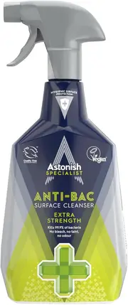 Astonish Antibacterial Surface Cleaner (750ml) - Spray and Wipe Antibacterial Cleaner