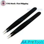 2 x Eyebrow Tweezers, Eyebrows Pointing Tweezer, Professional Beauty Hair