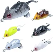ycezw Swimming Bait for Bass Fishing Artificial Baits for Water Bar | Soft and Realistic 6 Piece Bass Lures | Upgraded Fishing Lure with Strong Hook Design for Water