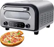 Electric Pizza Oven, 12" Countertop Pizza Oven Pizza Maker with Smart Touch Screen, 450℃Temperature Control and Timer, 6 Pizza Presets, Pizza Cooker for Home Kitchen Restaurant RV