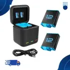 REYGEAK Battery Charger for Gopro Hero12/11/10/9, Portable Charger 3-Channel Bat