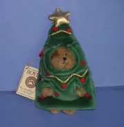 2003 Boyds Bears 4" Bear Lil Spruce Christmas Tree Peeker tag