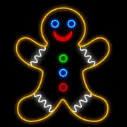 Gingerbread Man Christmas Rope Light Motif 110cm