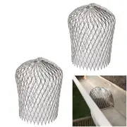 Universal Aluminum Leaf Gutter Strainer Guard Basket Downspout Adapter Filter