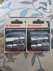 (2) 2-Pack JOBSMART Automotive Style T 3/8 in Quick Plugs Coupler 1/4 in NPT (F)