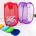AU Laundry Basket Bin Storage Washing Bag Mesh Collapsible Foldable Hamper