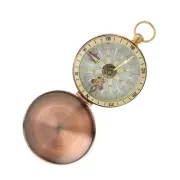 Portable Vintage Retro Metal Copper Flip Cover Pocket Watch Compass For Cam HG