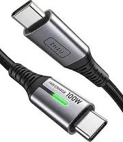 INIU USB C to USB C Cable, 100W Fast Charger PD 5A Type C to Type C Cable, Nylon Braided USB-C Phone Fast Charging for iPhone 16 15 Pro Max Samsung S23 S22 Note 20 iPad MacBook Tablets Google [0.3m]