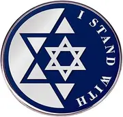 [Pinstant] I Stand With Israel Support Jews Pro Jewish Star of David Israeli Flag 1.2" Enamel Pin Badge, 1.2 Inches, Enamel, enamel