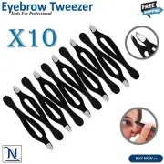 X10 Professional Eyebrow Tweezers Slant Hair Tweezer for Men &Women Hair plucker