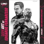 Tony Stark - Iron Man (11"x17") by Eduardo Ferraresso - Lumo Studio O. Comic Art