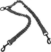 Ipetboom Leash Belts Leash Reflective Leash Two Dog Leash Small Animal Leashes Puppy Leash Double-end Pet Leash Outdoor Puppy Leash Strong Pet Dog Leash Black Rope Polyester Shine