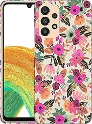 [GlamCase] for Samsung Galaxy A23 5G / 4G, Samsung Galaxy A23 5G / 4G Case - Flower Pattern Printed Slim & Sleek Cute Plastic Protective Designer Back Phone Case/Cover for Galaxy A23 5G / 4G