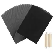 100Sheet A4 Graphite Transfer Tracing Copy Paper with Embossing Stylus Black
