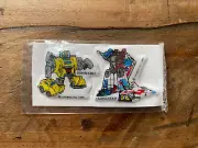 Transformers G1 Jotastar Glitter Sticker Pair-Bumblebee & Starscream-Sealed-1985