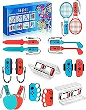 16in1 Switch Sport Zubehör für Nintendo Spiele: Familie Switch Spiele Zubehör Bundle Set Kit für Nintendo Switch/OLED Sportspiele