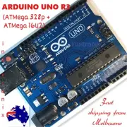 Arduino UNO R3 compatible board with ATMEL AT Mega 328P & Mega 16U2 + USB cable.