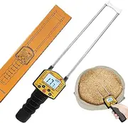 Soil Moisture Meter, Handheld Grain Humidity Meter for 14 Grains,with Dual Probe, LCD Backlight Screen, Four Voice Reminders, Grain Water Meter for Rapeseed/Sesame/Peanut/Rice/Paddy/Corn