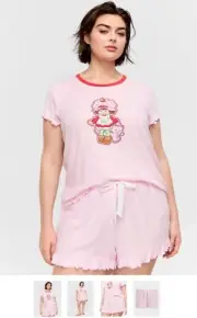 BNWT PETER ALEXANDER STRAWBERRY SHORTCAKE FLUTTER TSHIRT AND SHORT SIZE 1+