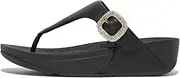 [FitFlop] Women's Lulu Crystal-Buckle Leather Toe-Post Sandals