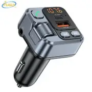 Bluetooth 5.1 Car Wireless FM Transmitter Adapter PD USB Charger AUX Hands-Free (for: Audi)