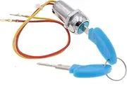 Ignition Barrel Key Switch 2 Wire Ignition Switch Key for Electric Scooter Bike Motor Ignition Key Switches(A)