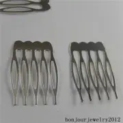 15PCS Silver Plated 39x26mm Hair Comb Design Jewelry Making Findings Crafts