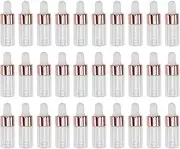 EPIGEIST 50pcs Clear Glass Dropper Bottles for Essential Oils Vials Tight Sealing Design Portable and Lightweight for Travel for and Aromatherapy