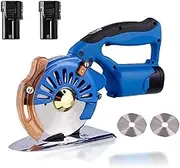 Cordless Fabric Cutter Machine, 5 Gears Speed Electric Rotary Cutter, 100/110/125mm Blade Electric Scissors, All Copper Motor, Liftable Safety Baffle, for Designers, Crafters(110B)