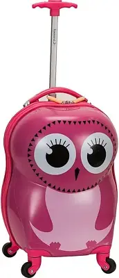 Jr. Kids' My First Luggage Polycarbonate Hardside Spinner, Owl, Carry-On 19-Inch