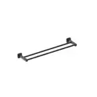 Timeless Sleek Matt Black 600mm Brass Double Towel Rail Luxury series
