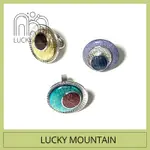 LUCKY MOUNTAIN  喜樂山 琉璃彩色多巴胺開口戒可調整指小眾設計波普藝術時尚戒指飾品女