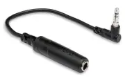 Hosa MHE-100.5 1/4" TRS to Right Angle 3.5 mm TRS Headphone Adaptor Cable 6 Inch